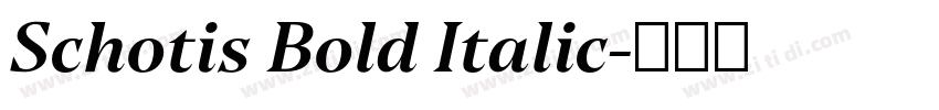 Schotis Bold Italic字体转换